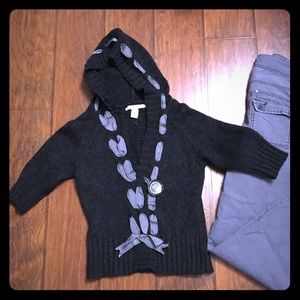 Hooded Ribbon Sweater